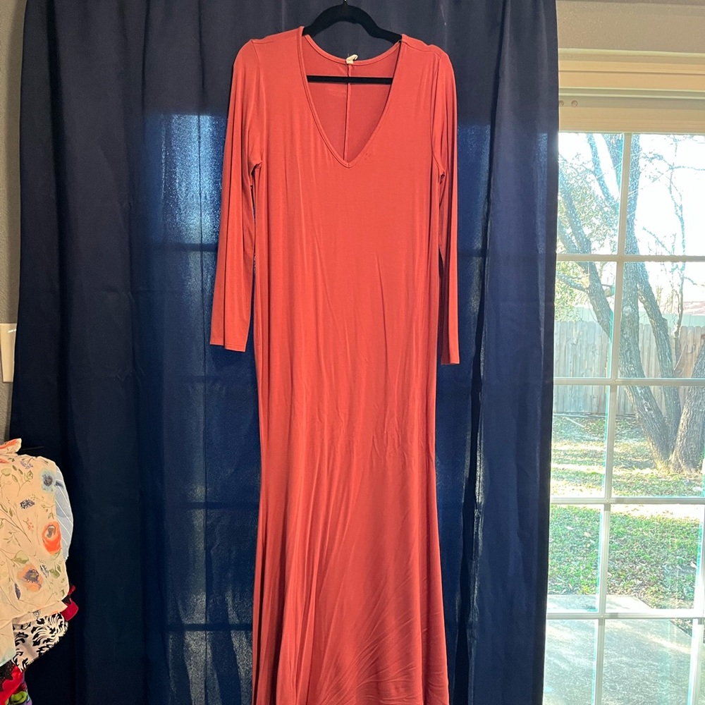 Pink blush maternity dress